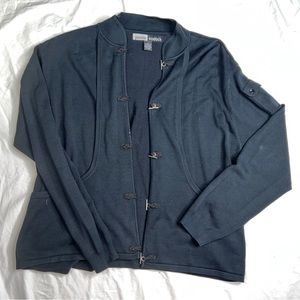 Jamie Sadock Womens Golf Cardigan Sweater Size S Silk Blend Stretch Pockets A04